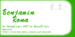 benjamin rona business card